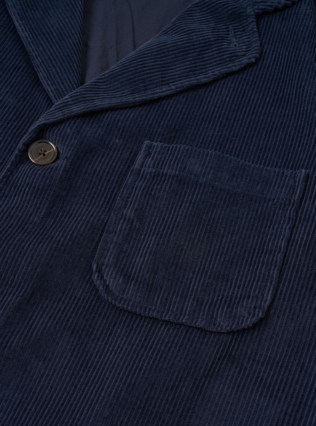Dark Navy Cord Three Button Jacket