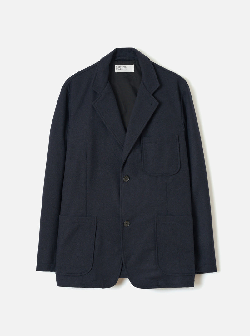 Dark Navy Dublin Wool Mix Two Button Jacket