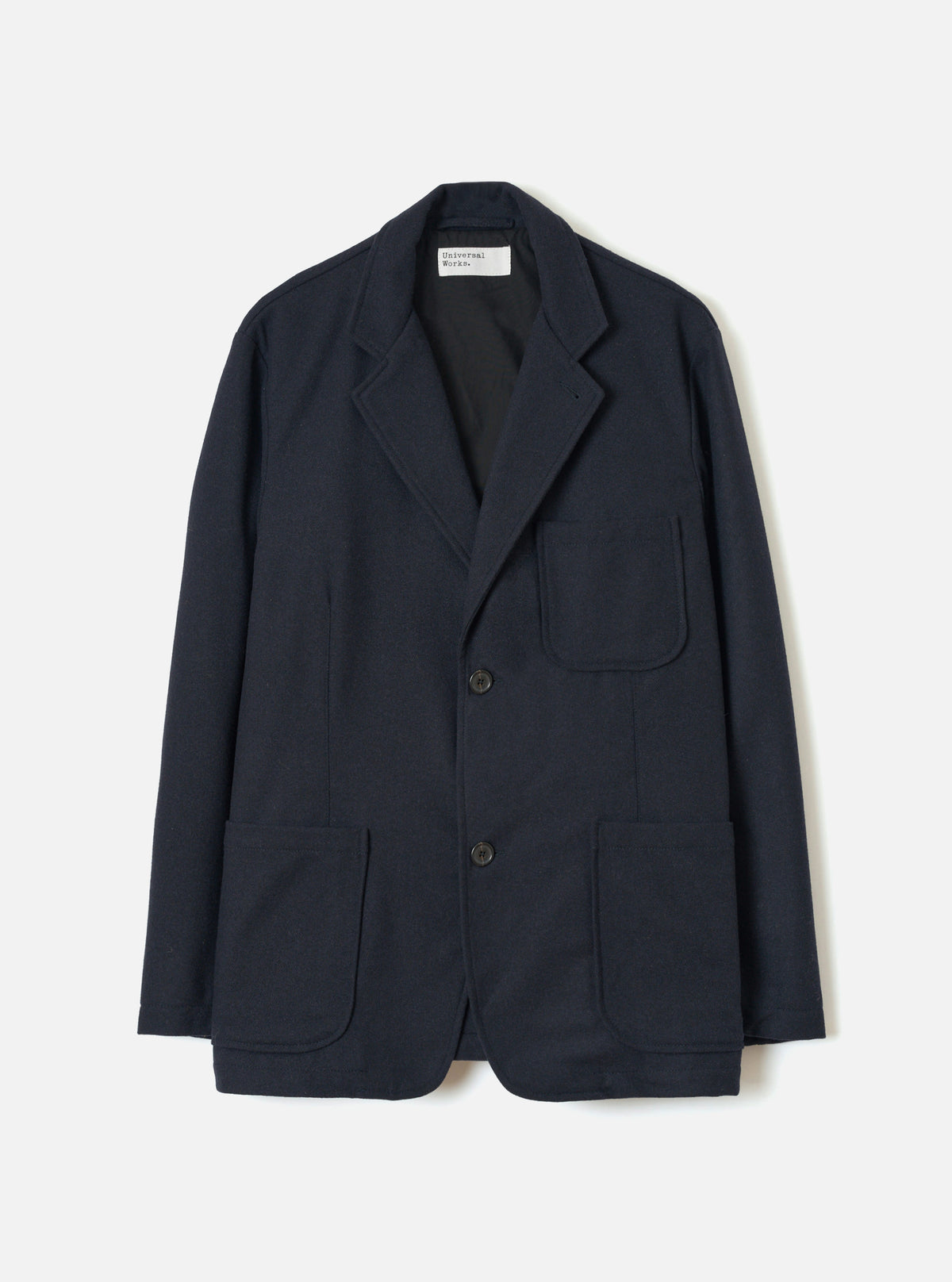 Dark Navy Dublin Wool Mix Two Button Jacket