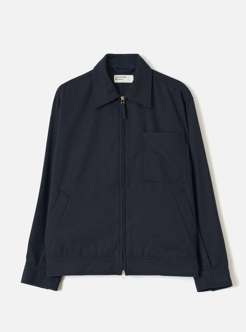 Dark Navy Dublin Wool Mix Rose Bowl Jacket