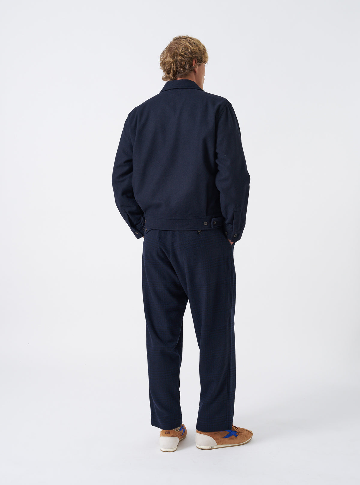 Dark Navy Dublin Wool Mix Rose Bowl Jacket