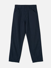 Navy Slub Sateen Utility Pant