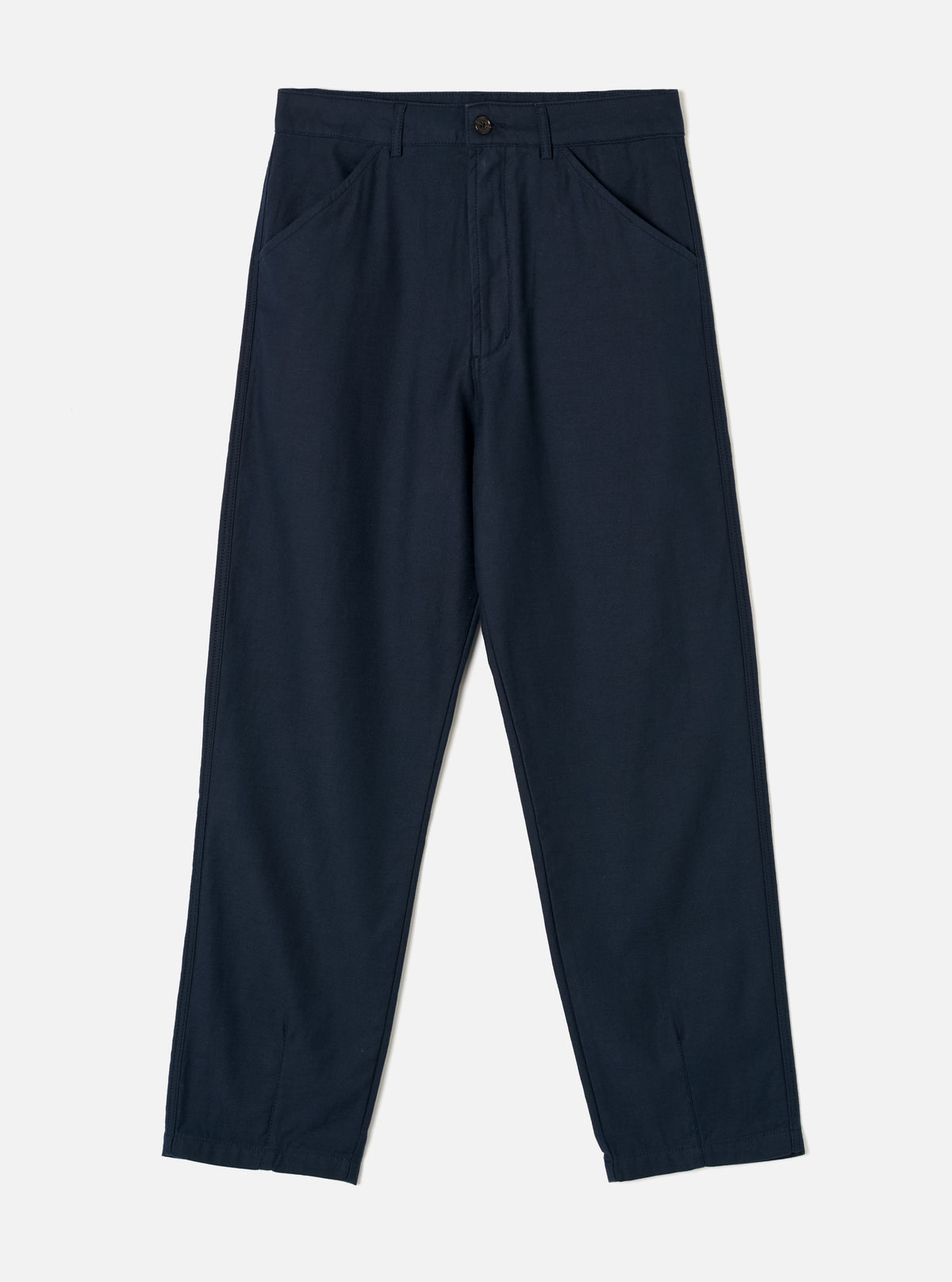 Navy Slub Sateen Utility Pant