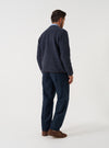 Navy Slub Sateen Utility Pant