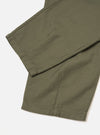 Olive Slub Sateen Utility Pant
