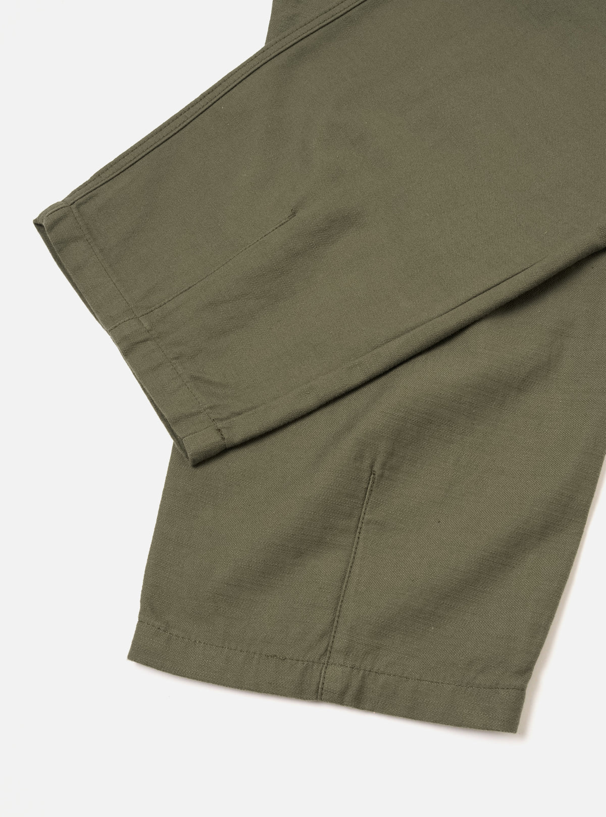 Olive Slub Sateen Utility Pant