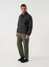 Olive Slub Sateen Utility Pant