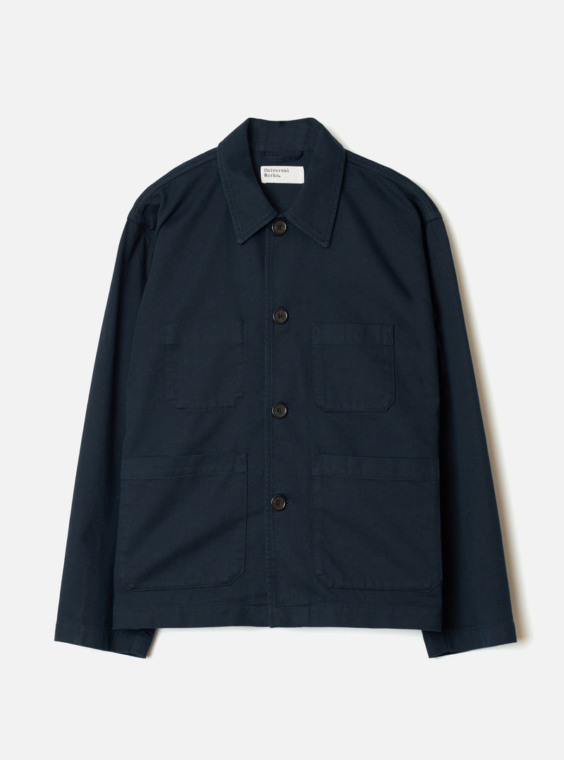 Navy Slub Sateen Ives Jacket