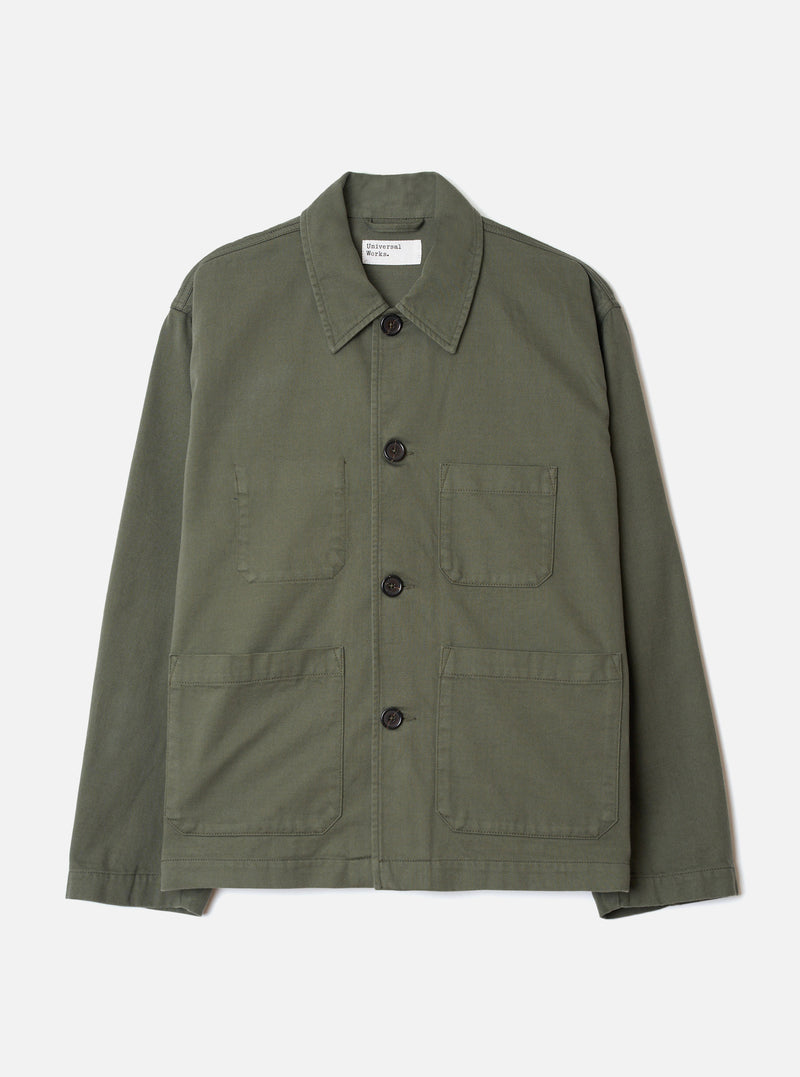 Olive Slub Sateen Ives Jacket