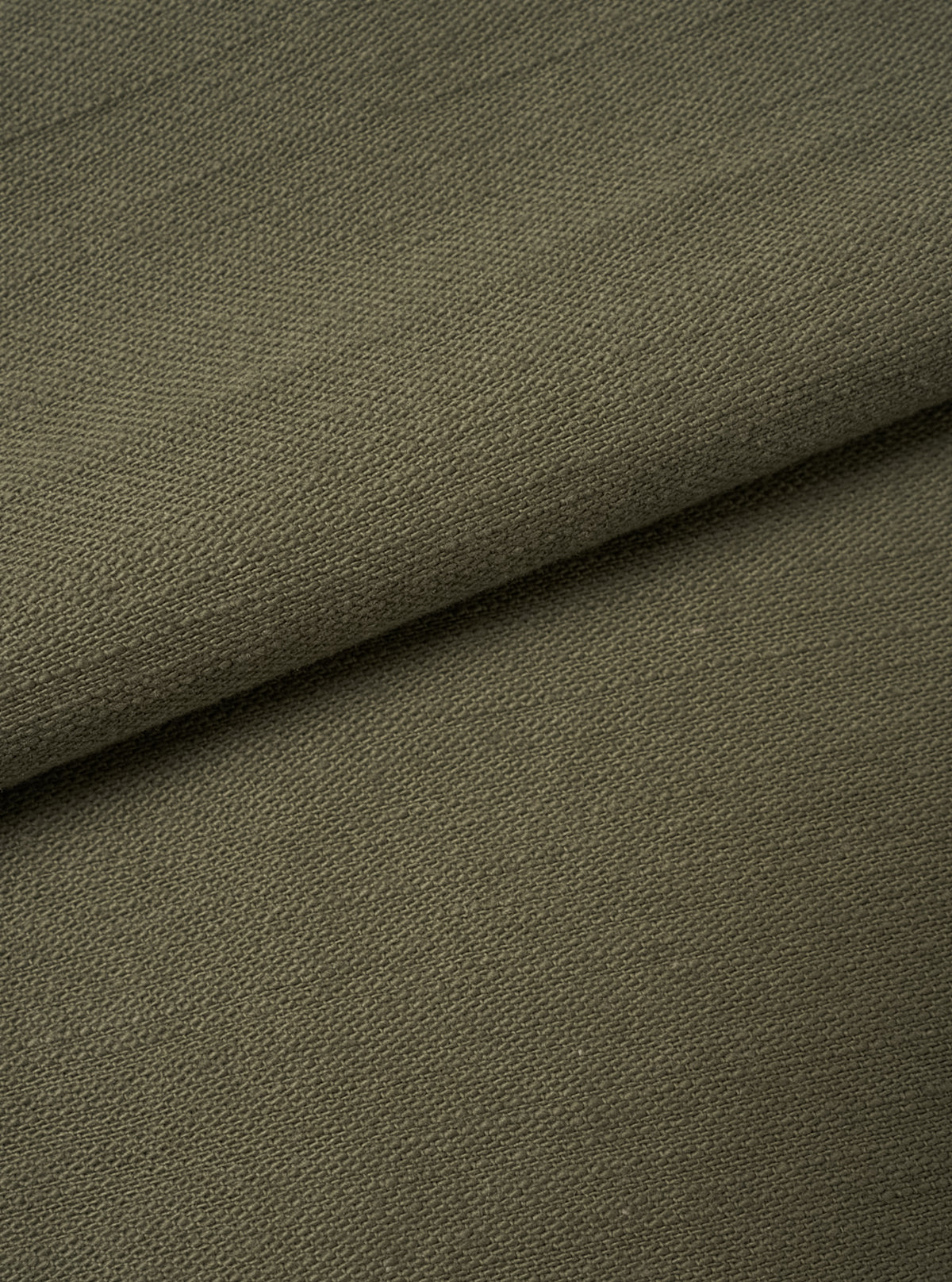 Olive Slub Sateen Loose Fatigue Pant