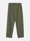 Olive Slub Sateen Loose Fatigue Pant