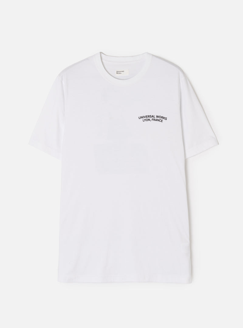 UW Lyon White Single Jersey Print Tee