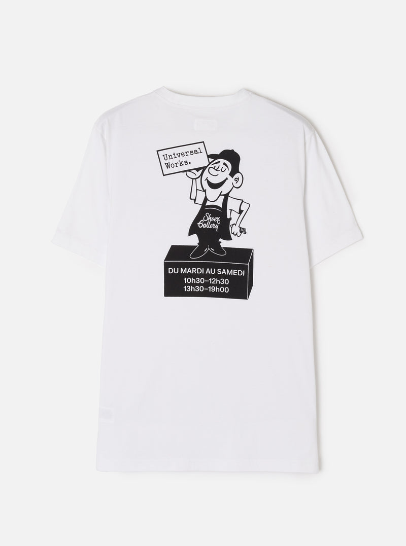 UW Lyon White Single Jersey Print Tee