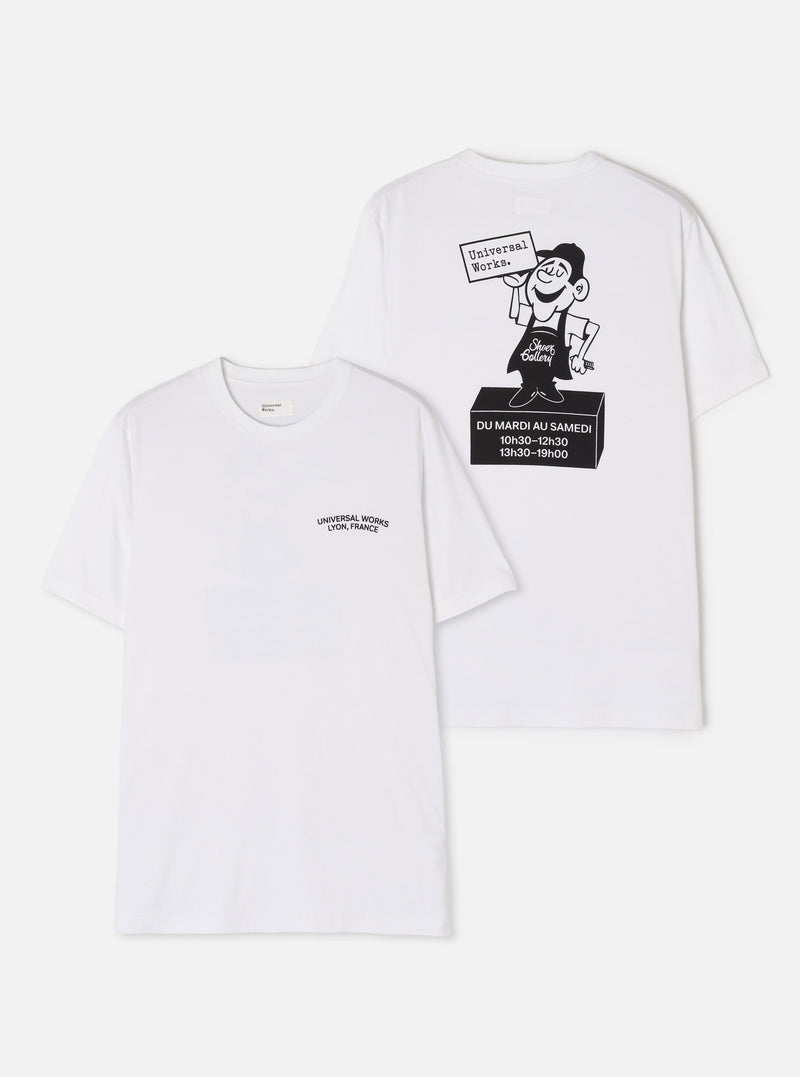 UW Lyon White Single Jersey Print Tee