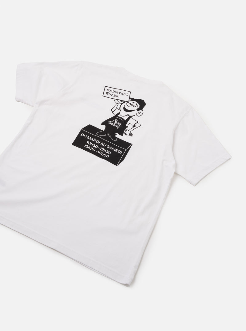 UW Lyon White Single Jersey Print Tee