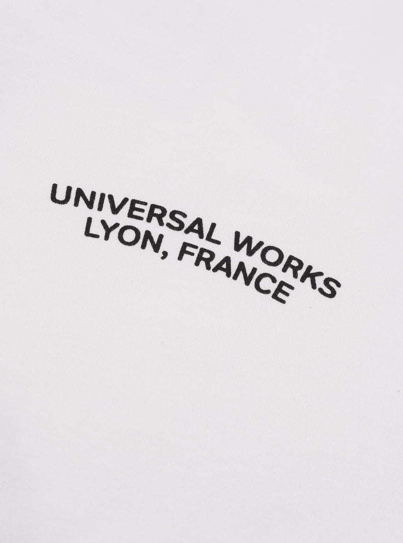 UW Lyon White Single Jersey Print Tee