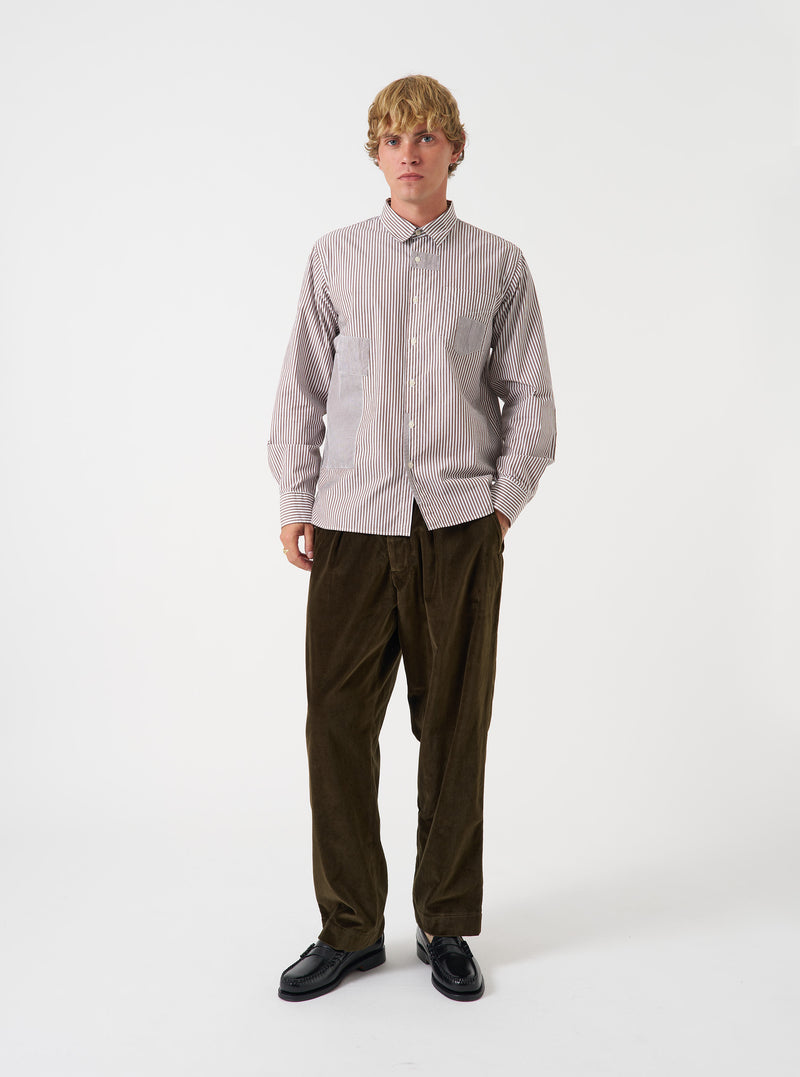 Brown Queens Cotton Patched Shirt