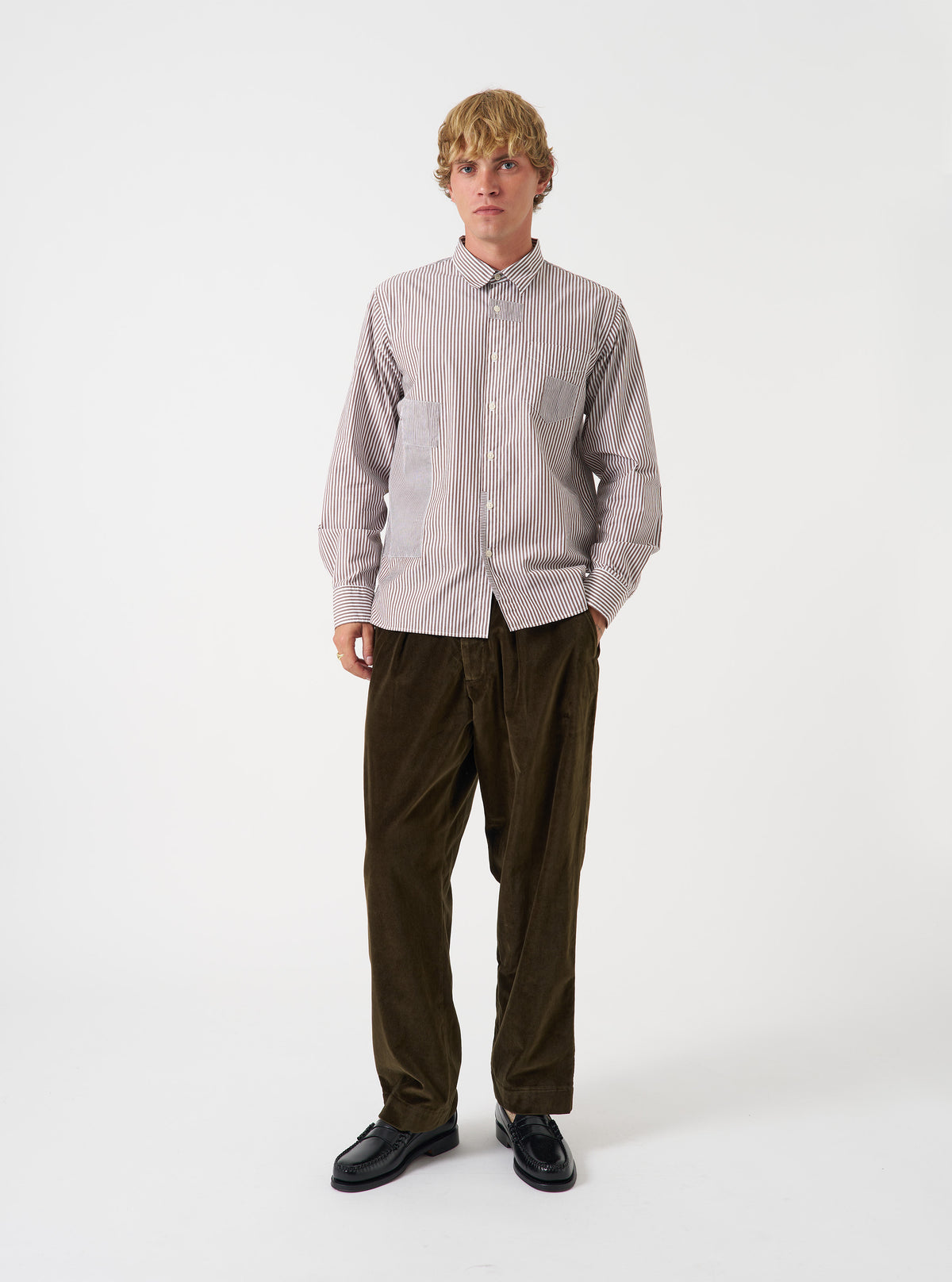 Brown Queens Cotton Patched Shirt