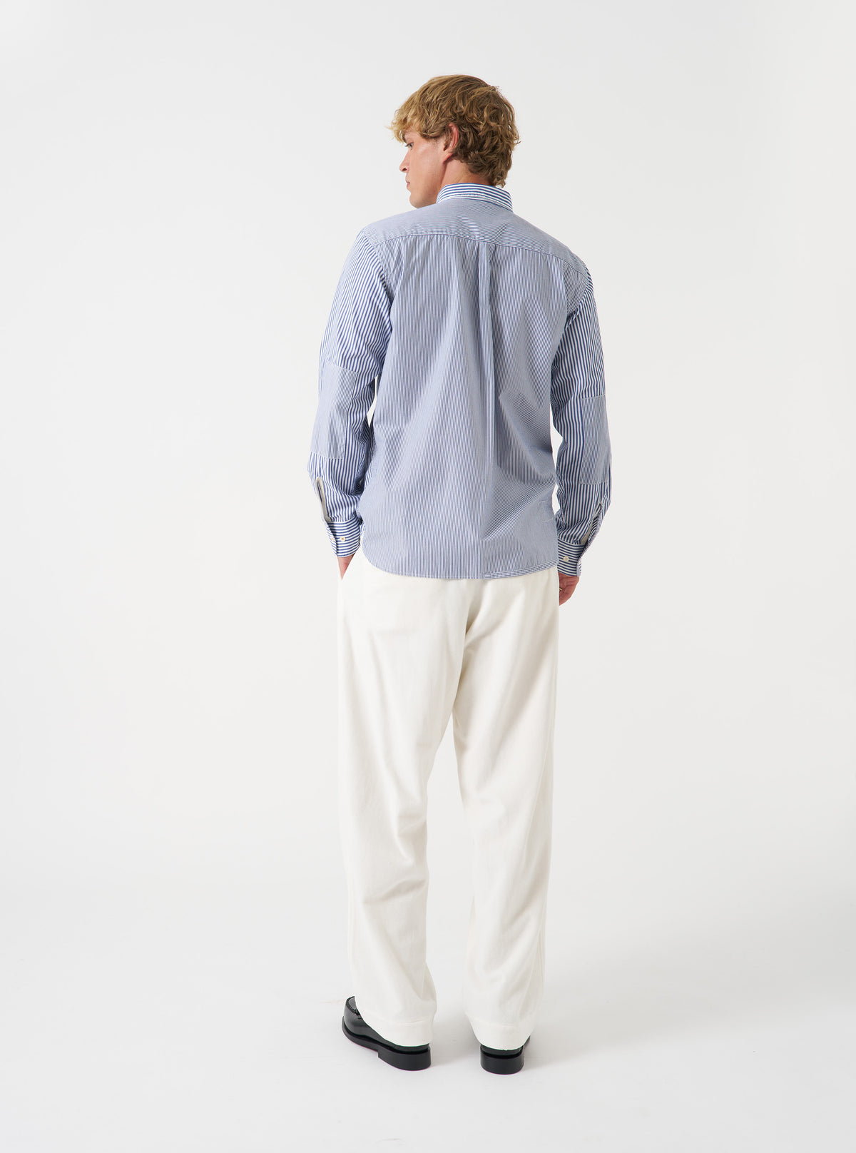 Navy Queens Cotton Patched Shirt