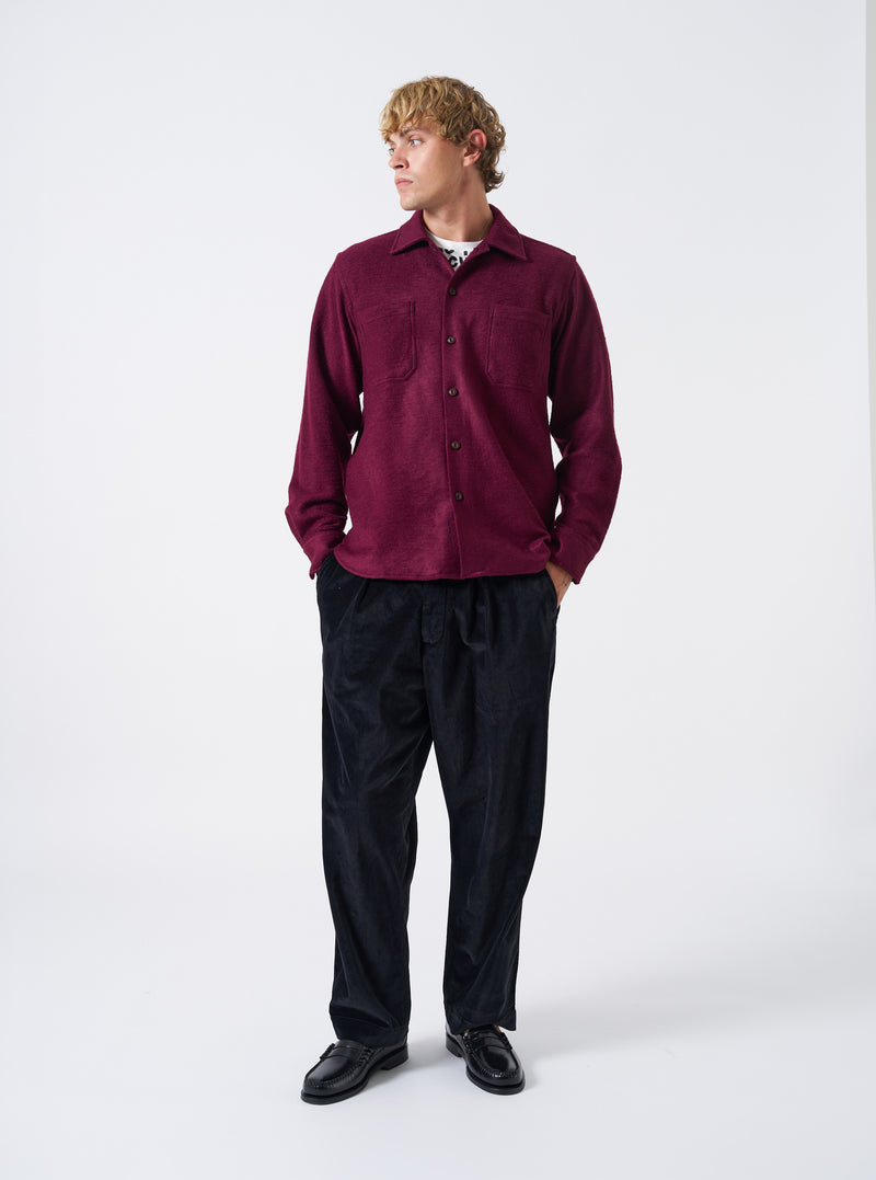 Dark Red Dam Marl Work Shirt