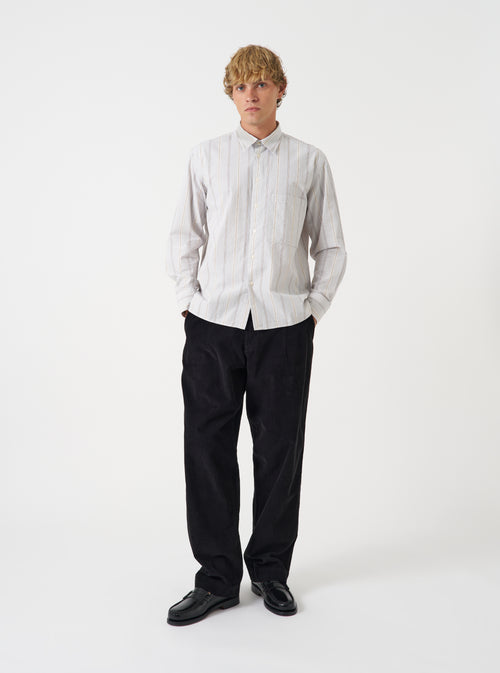 Dove Monk Organic Stripe Square Pocket Shirt