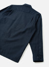 Navy Slub Sateen Fatigue Shirt