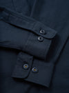 Navy Slub Sateen Fatigue Shirt