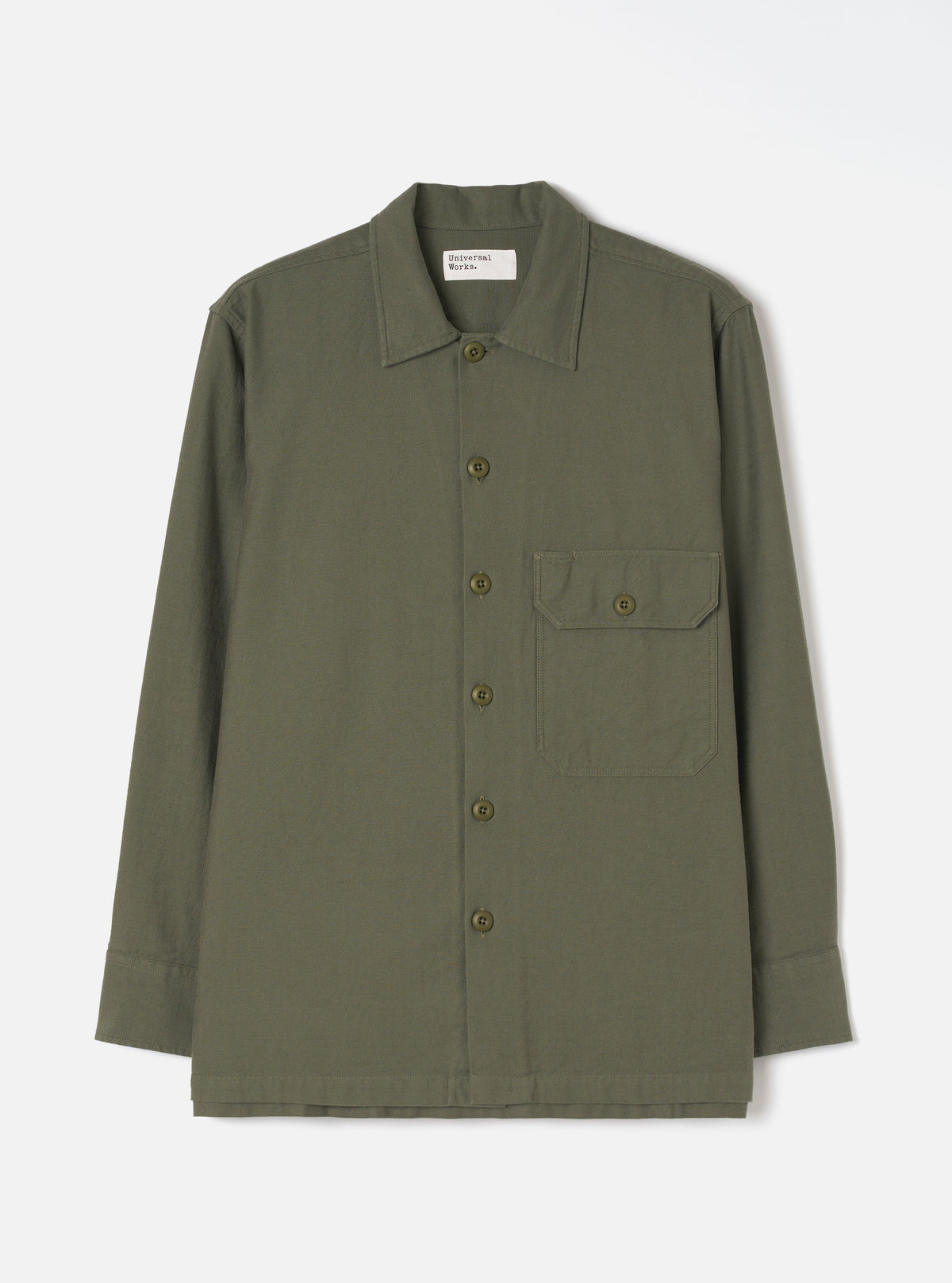 Men's Olive Slub Sateen Fatigue Shirt – Universal Works