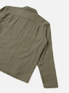 Olive Monty Cotton Tencel Zip Shirt
