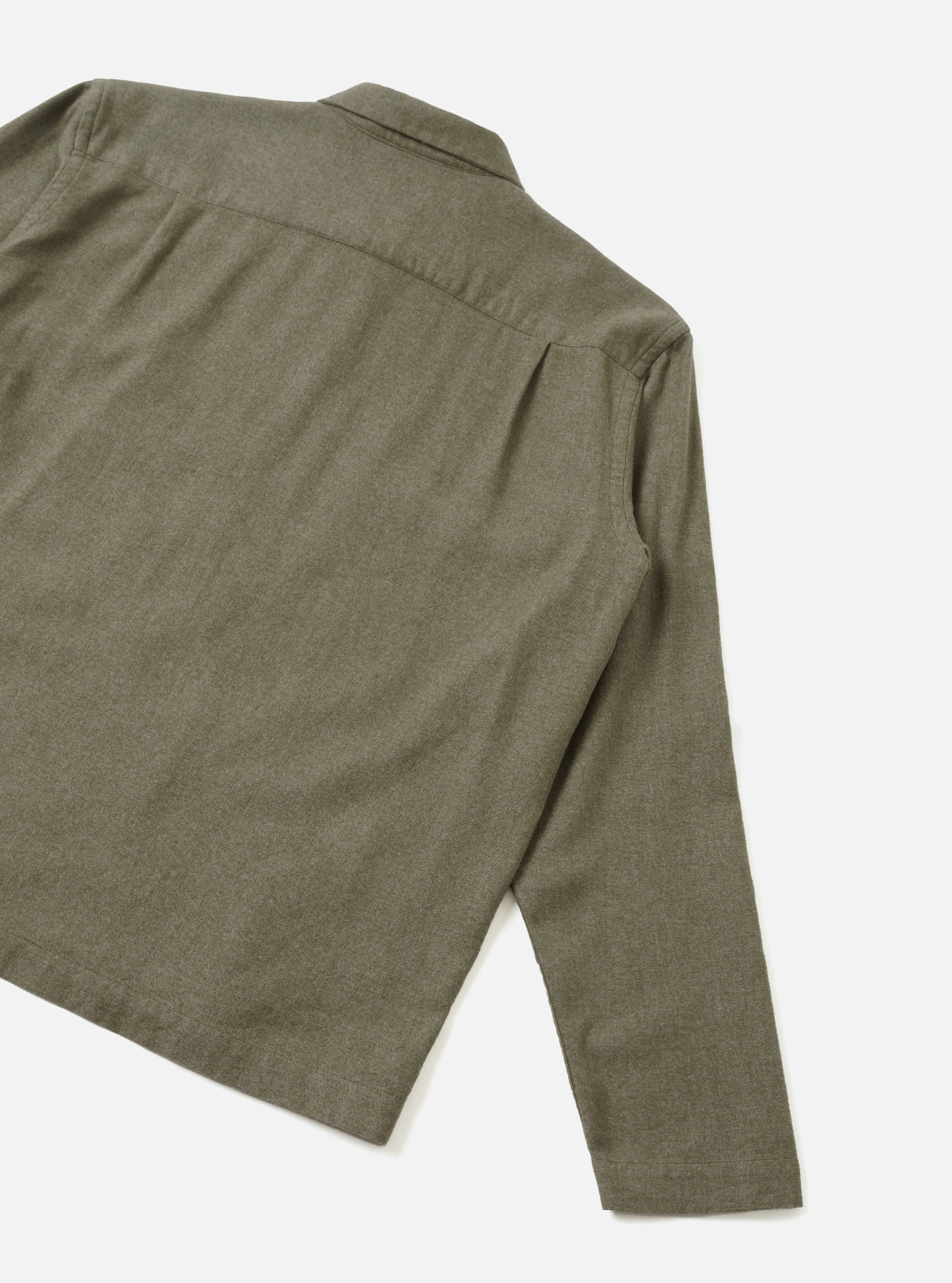 Olive Monty Cotton Tencel Zip Shirt