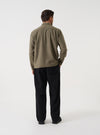 Olive Monty Cotton Tencel Zip Shirt