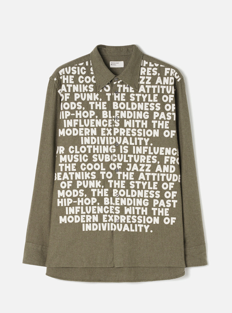Olive Monty Cotton Tencel Standard Shirt