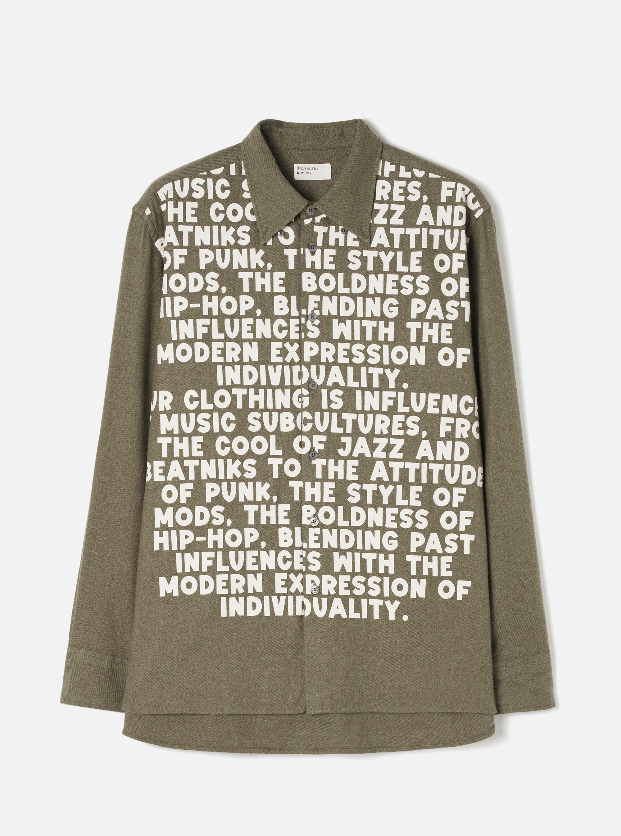 Olive Monty Cotton Tencel Standard Shirt