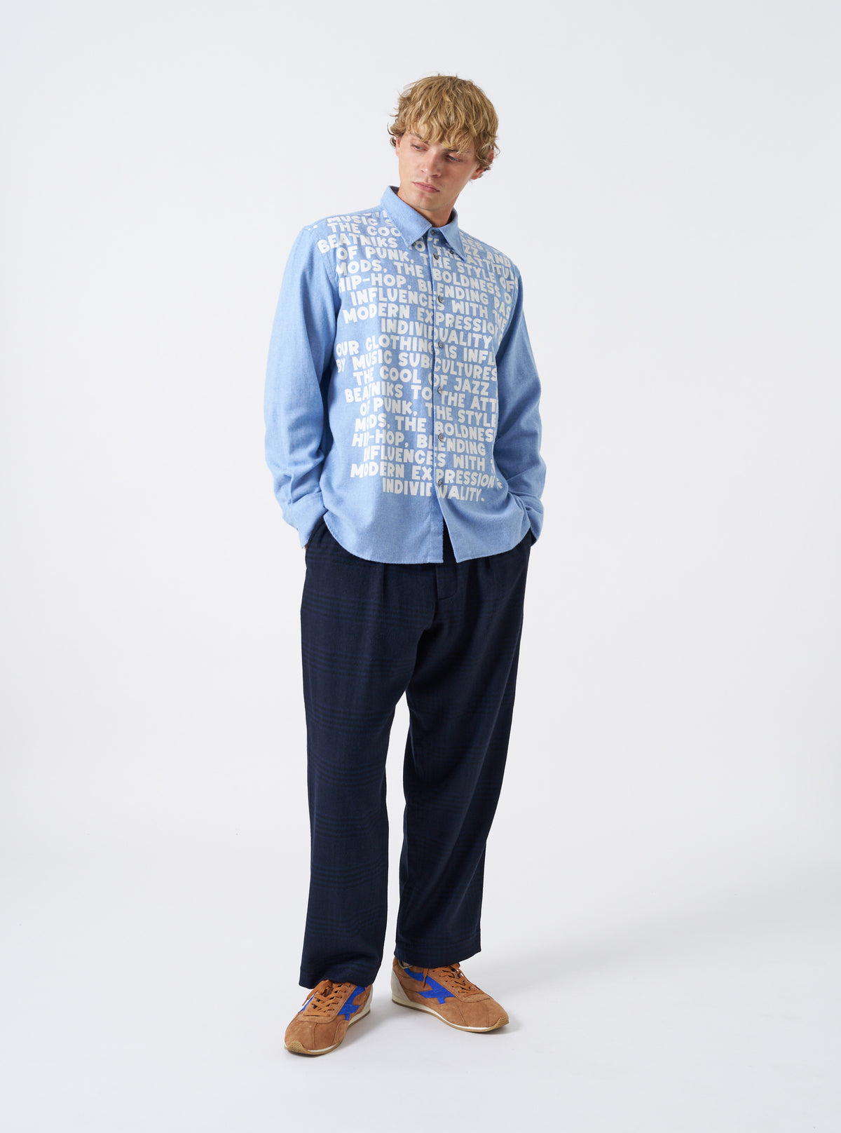 Sky Blue Monty Cotton Tencel Standard Shirt
