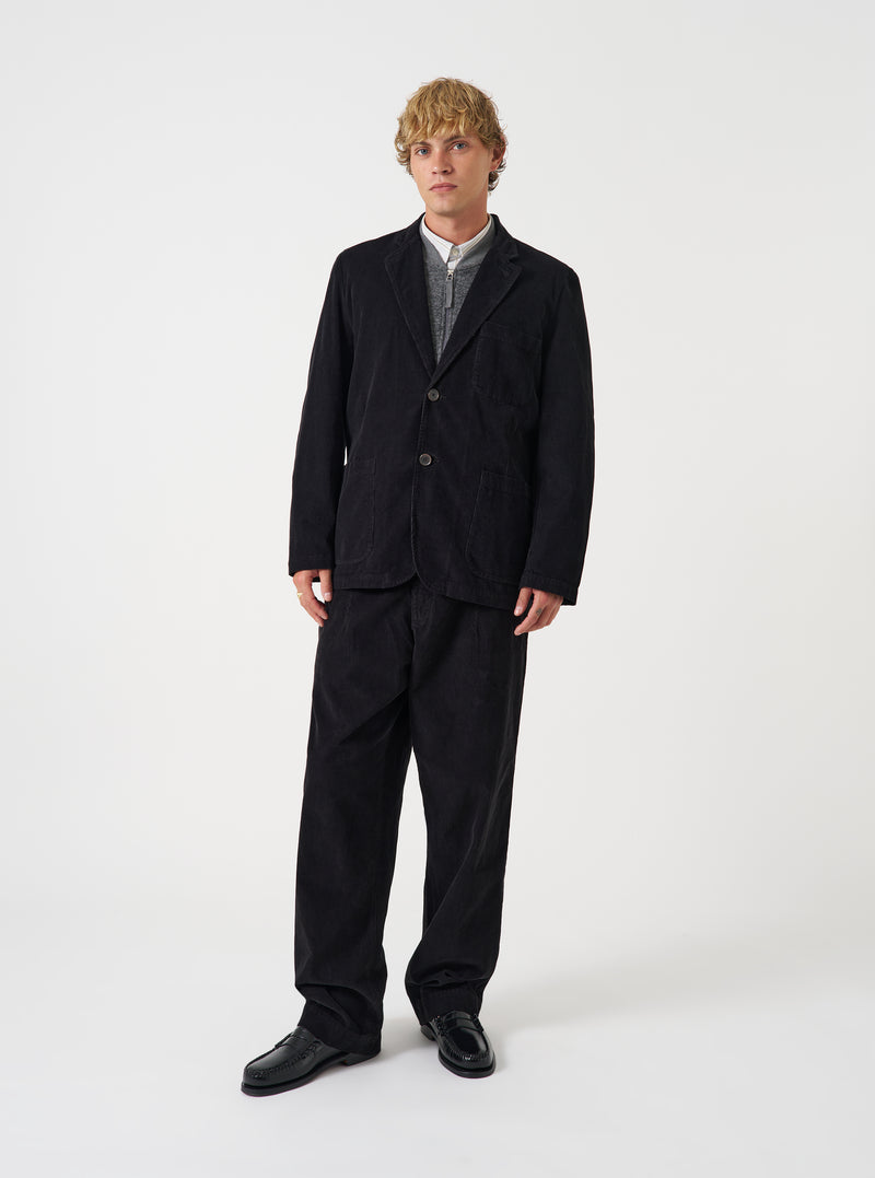 Black Cat Cord Two Button Jacket
