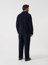 Dark Navy Robin Wool Mix Two Button Jacket