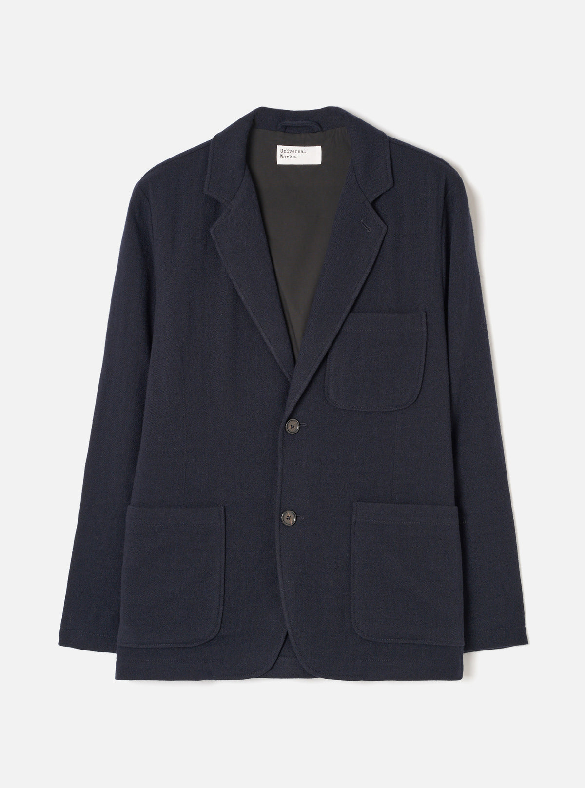 Dark Navy Robin Wool Mix Two Button Jacket