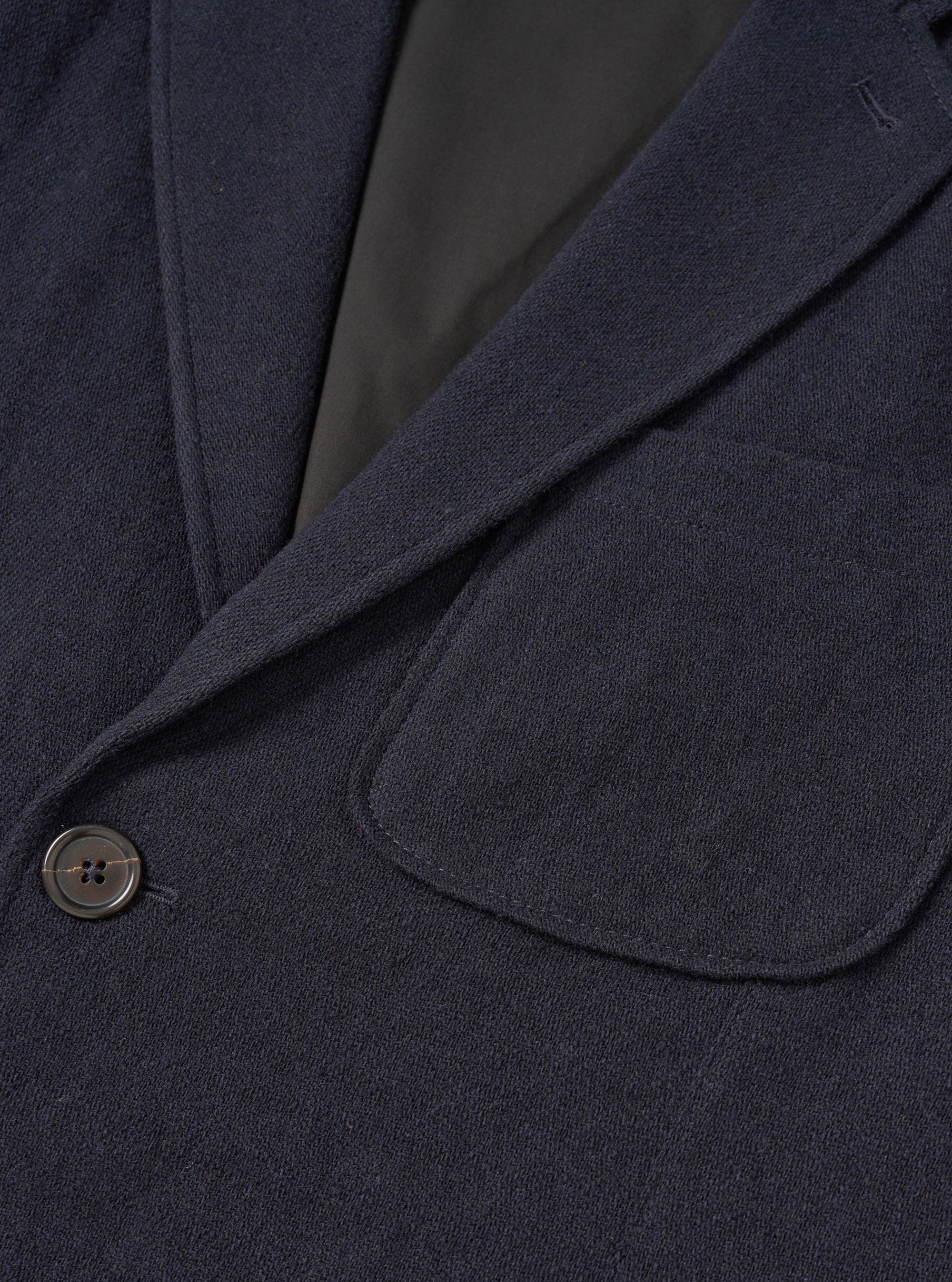 Dark Navy Robin Wool Mix Two Button Jacket