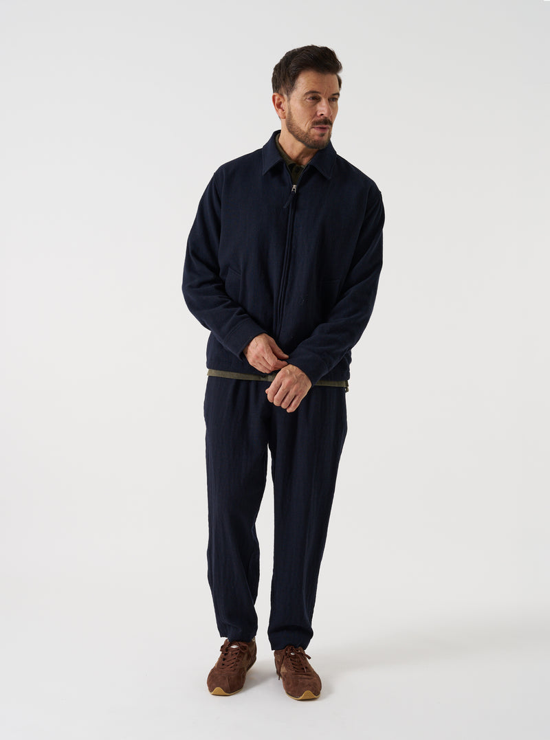 Dark Navy Robin Wool Mix Club Jacket