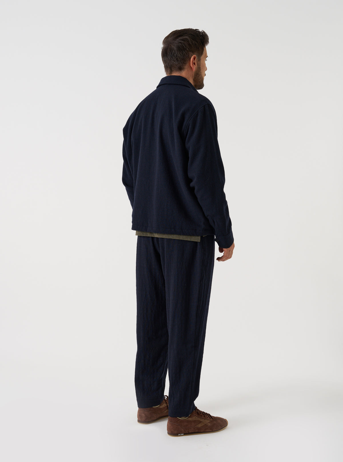 Dark Navy Robin Wool Mix Club Jacket