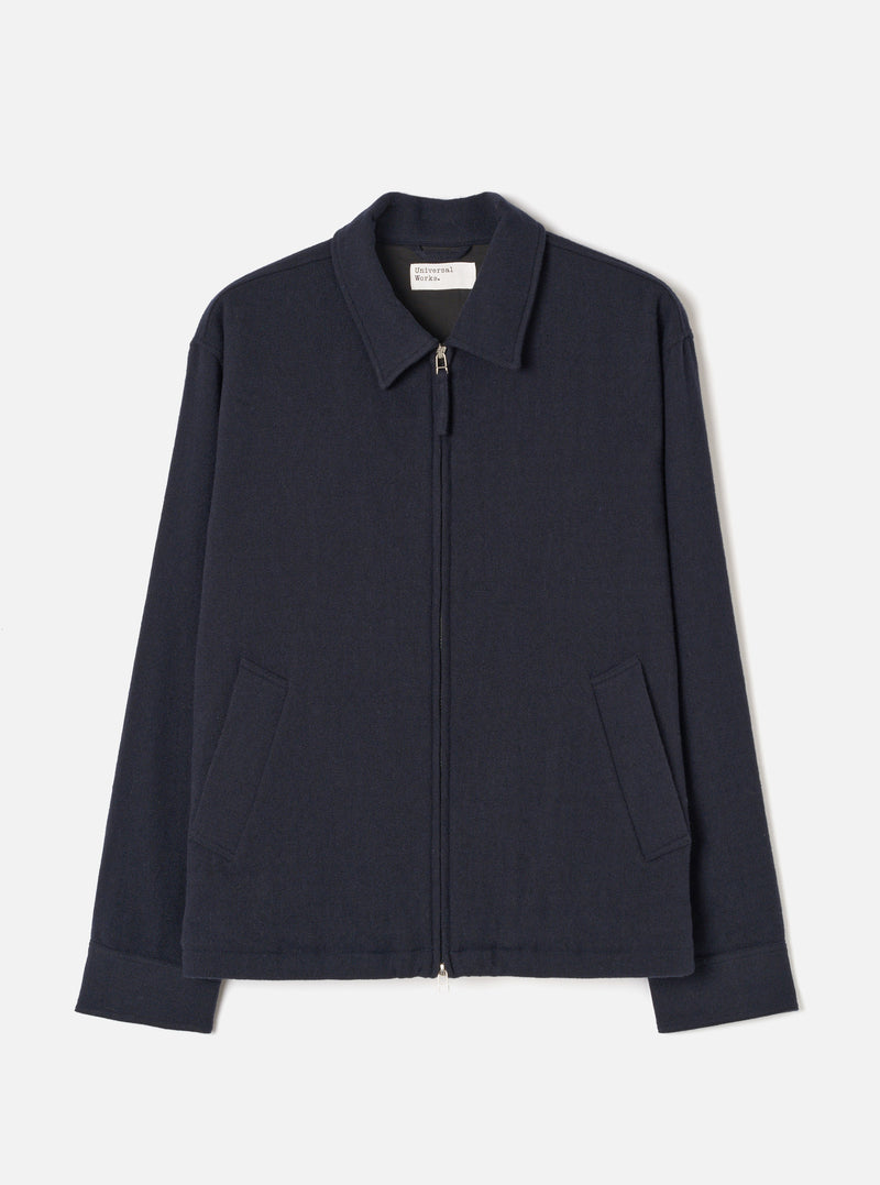 Dark Navy Robin Wool Mix Club Jacket