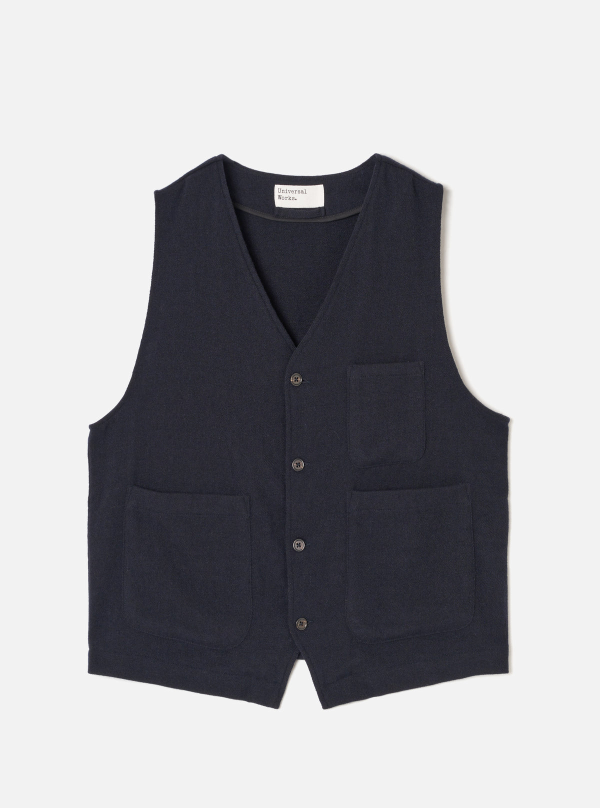 Dark Navy Robin Wool Mix JJ Waistcoat