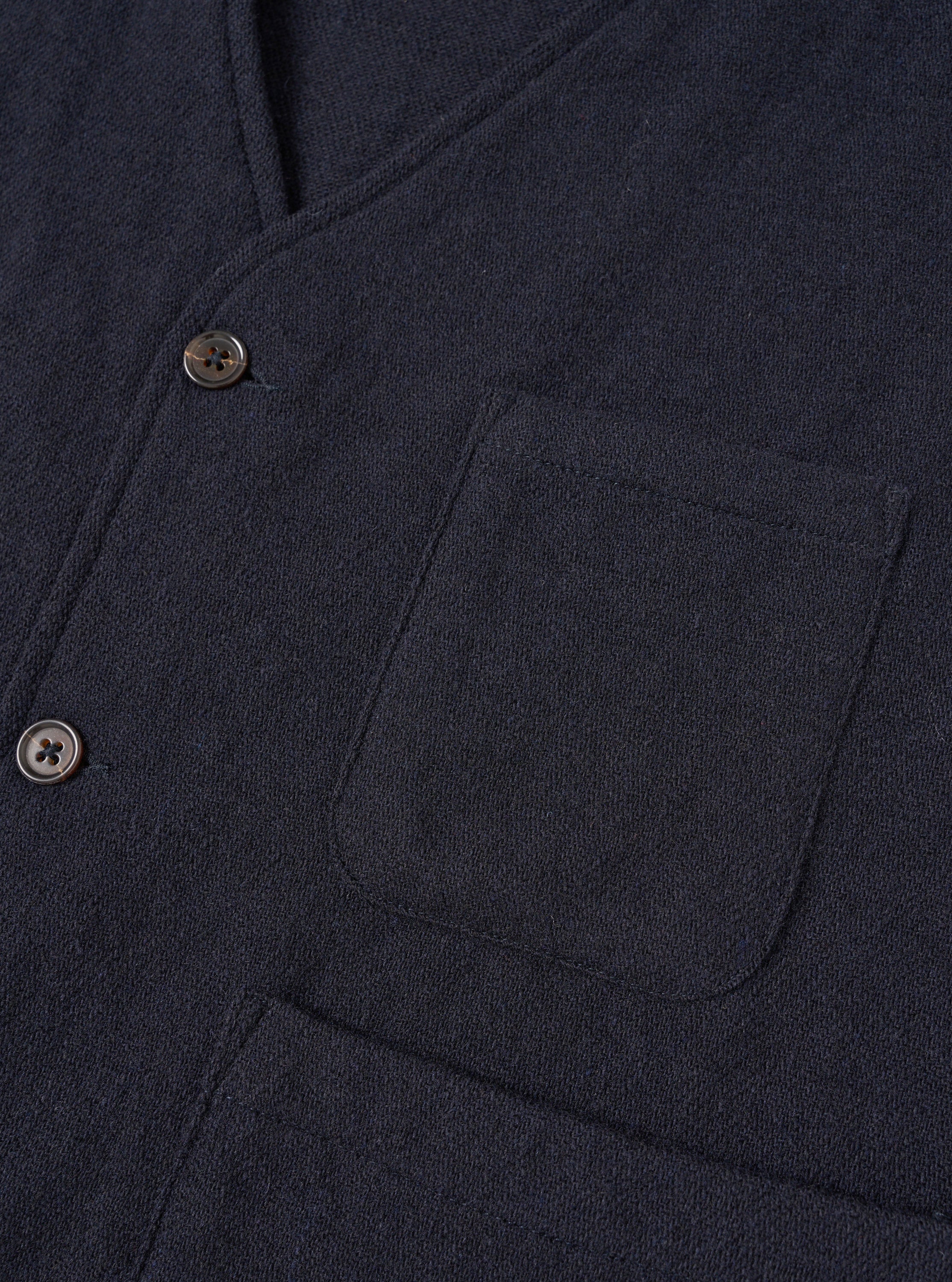 Men's Dark Navy Robin Wool Mix JJ Waistcoat – Universal Works