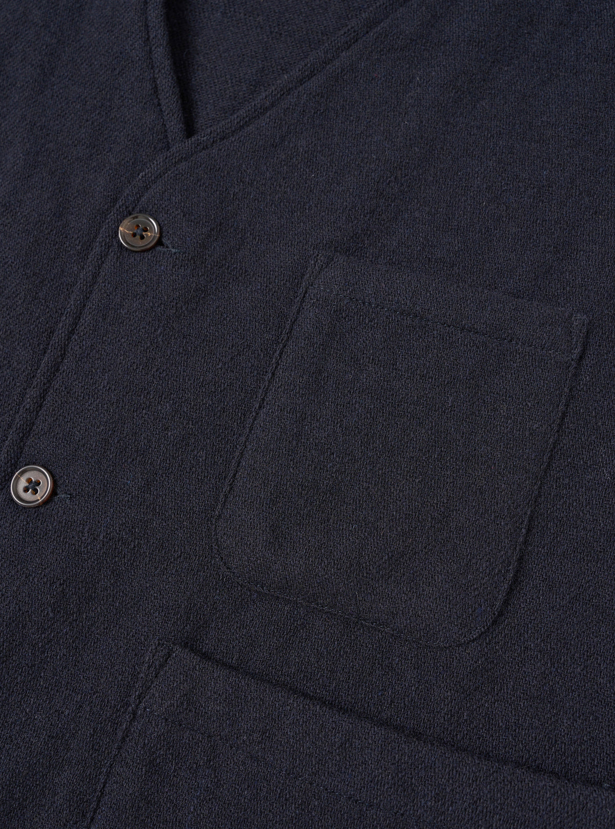 Dark Navy Robin Wool Mix JJ Waistcoat