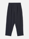 Dark Navy Robin Wool Mix Pleated Track Pant
