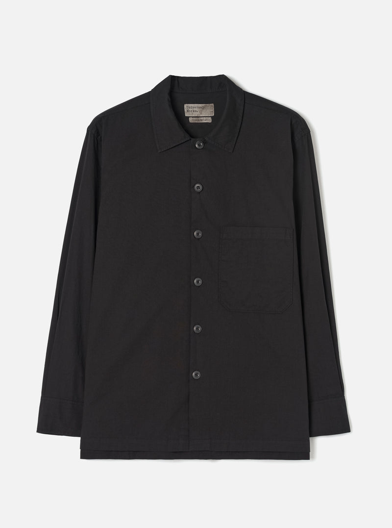 Black Slub Shirting Fatigue Shirt
