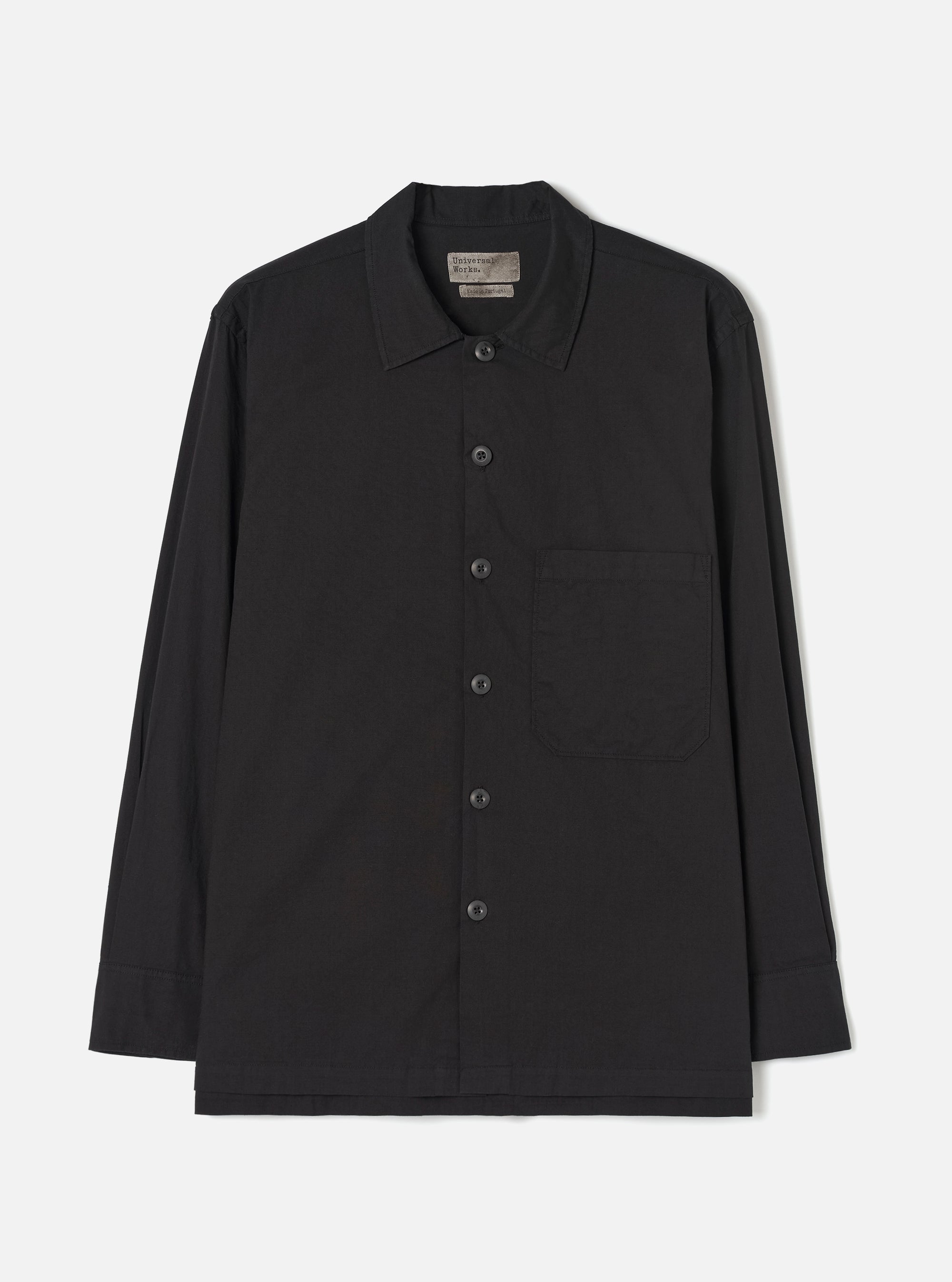 Black Slub Shirting Fatigue Shirt