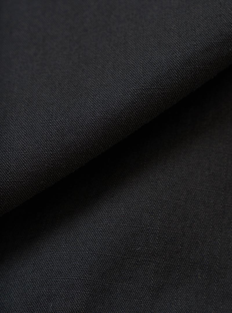 Black Slub Shirting Fatigue Shirt