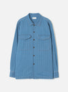 Washed Indigo Recycled Herringbone Attendant Shirt