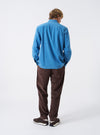 Washed Indigo Recycled Herringbone Attendant Shirt